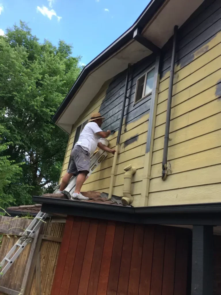 Professional Painters is painting a residential house
